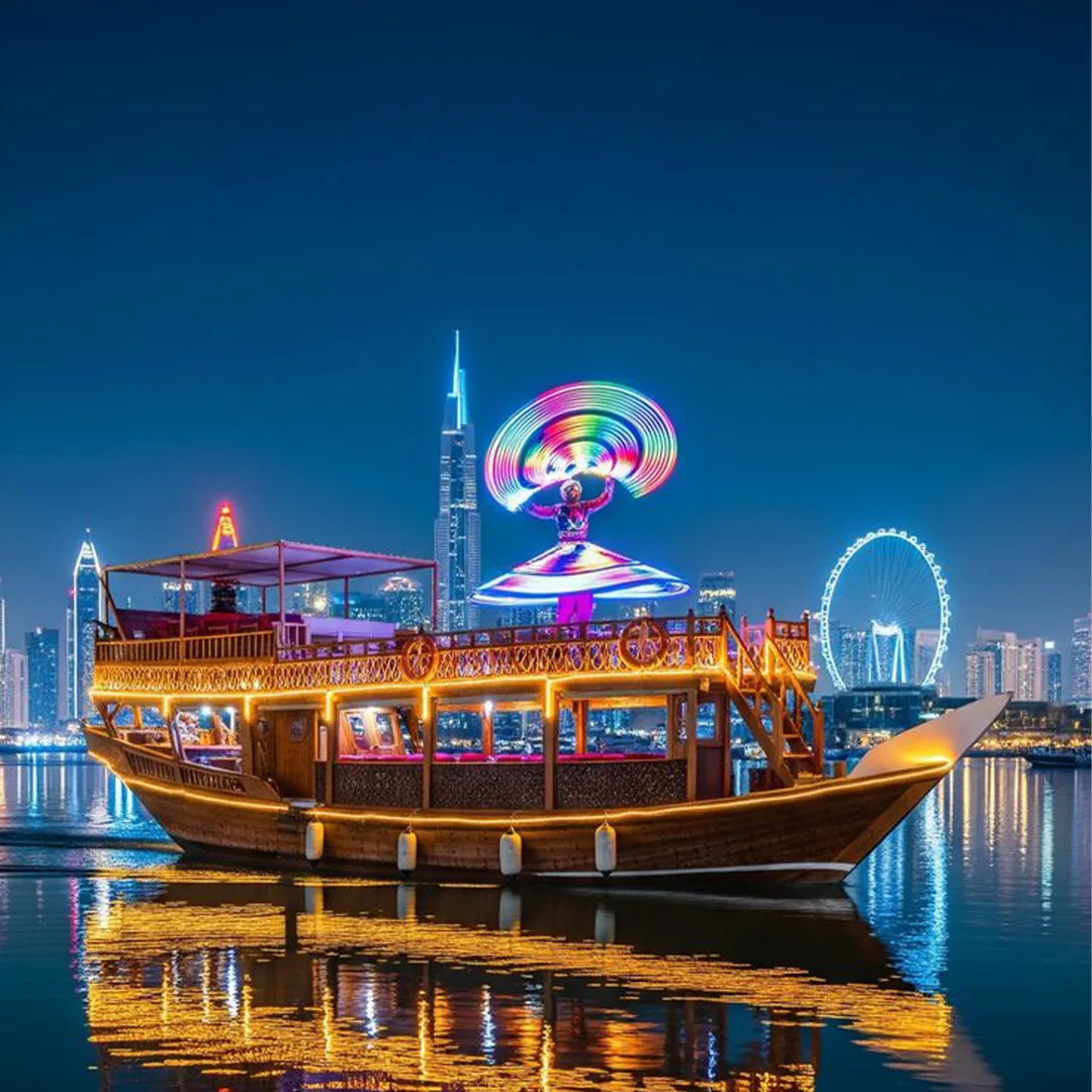 sail through the dazzling dubai marina on a…